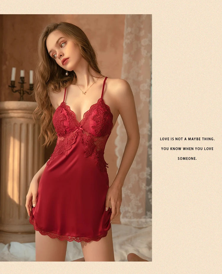 black two-piece nightdress