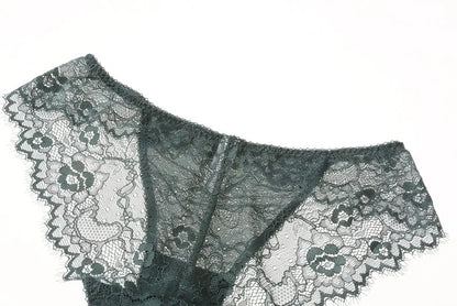 New 2019 lace sexy deep V-neck thin cotton cup fashion transparent bra panty lash push up underwear Comfortable Brassiere sets