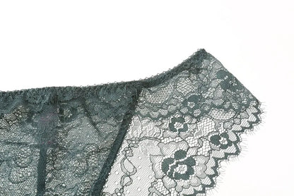 New 2019 lace sexy deep V-neck thin cotton cup fashion transparent bra panty lash push up underwear Comfortable Brassiere sets