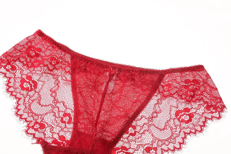 New 2019 lace sexy deep V-neck thin cotton cup fashion transparent bra panty lash push up underwear Comfortable Brassiere sets