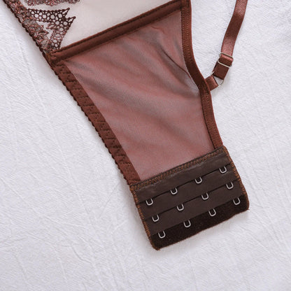 burgundy lingerie set
