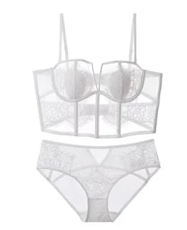 Fishbone Bra Inner Match Sexy Bra Shoulder Straps Pure Desire Lace Underwear Outerwear Women Vacation Seaside Corset Top 2023