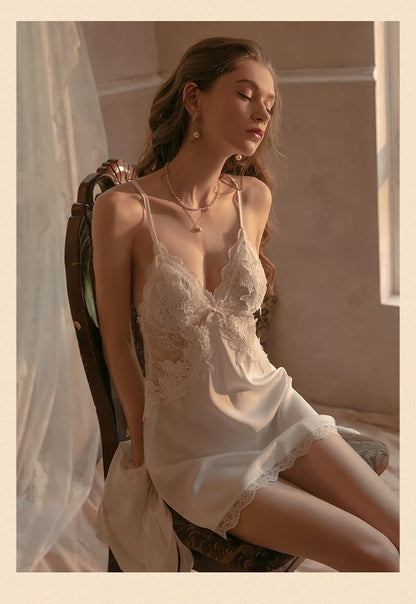 black  two-piece nightdress