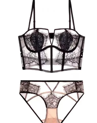Fishbone Bra Inner Match Sexy Bra Shoulder Straps Pure Desire Lace Underwear Outerwear Women Vacation Seaside Corset Top 2023