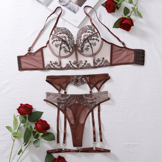 burgundy lingerie set